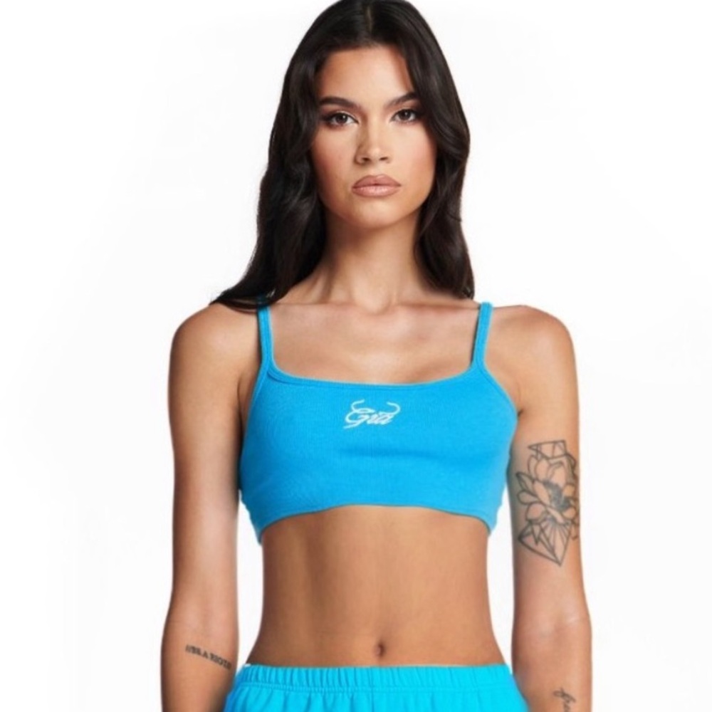 Blue I Am Gia Micro Crop